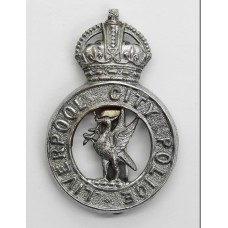 Liverpool City Police Cap Badge - King's Crown