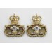 Pair of Staffordshire Regiment Anodised (Staybrite) Collar Badges