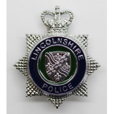 Lincolnshire Police Enamelled Cap Badge - Queen's Crown