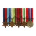 WW2 Merchant Navy Medal Group of Five with Certificate of Discharge Book - Radio Officer C.M. Wilcock, Merchant Navy