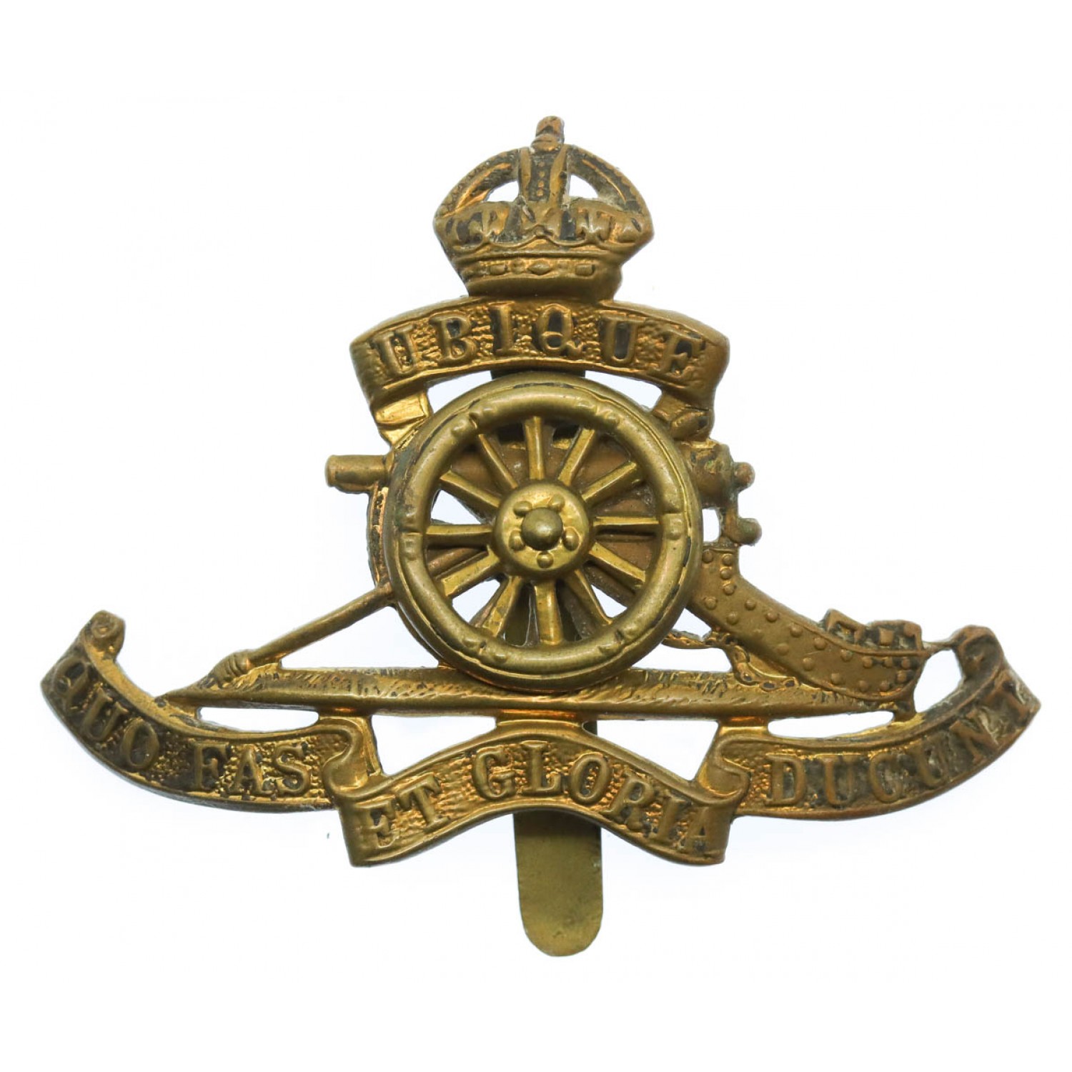 Royal Artillery (Revolving Wheel) Cap Badge - King's Crown