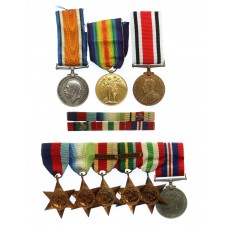 Kendra Family WW1 and WW2 Father & Son Medal Group - Army Service Corps / North Riding Special Constabulary & Merchant Navy