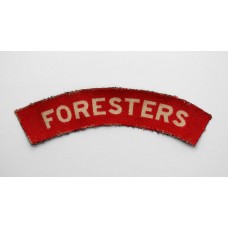 Notts & Derby Regiment (FORESTERS) WW2 Printed Shoulder Title