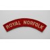 Royal Norfolk Regiment (ROYAL NORFOLK) WW2 Printed Shoulder Title