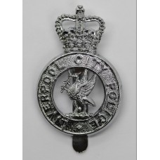 Liverpool City Police Cap Badge - Queen's Crown