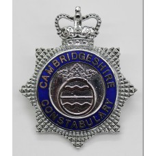 Cambridgeshire Constabulary Senior Officer's Enamelled Cap Badge - Queen's Crown