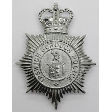 Ipswich Borough Police Helmet Plate -Queen's Crown