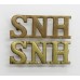 Pair of South Notts Hussars (S.N.H.) Shoulder Titles