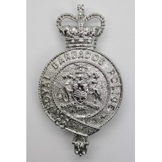 Royal Barbados Police Helmet Plate - Queen's Crown