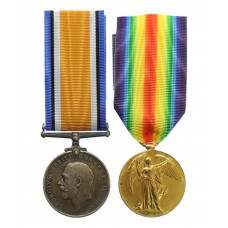WW1 British War & Victory Medal Pair - Spr. A.W. Hudson, Royal Engineers