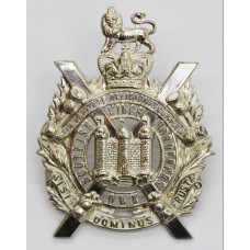 King's Own Scottish Borderers (K.O.S.B.) Officer's Silver Cap Badge - Queen's Crown