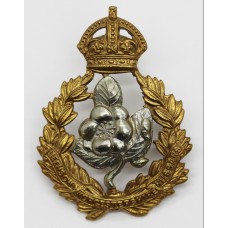 Queen's Own Worcestershire Hussars Cap Badge - King's Crown