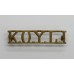 King's Own Yorkshire Light Infantry (K.O.Y.L.I.) Shoulder Title