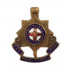 Royal Sussex Regiment Brass & Enamel Sweetheart Brooch