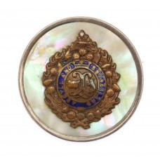 Argyll & Sutherland Highlanders Mother of Pearl & Silver Rim Sweetheart Brooch