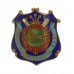 WWI West Yorkshire Regiment (Leeds Rifles) Blue Enamelled Shield Sweetheart Brooch