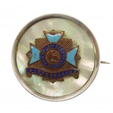 Bedfordshire Regiment Mother of Pearl & Silver Rim Sweetheart Brooch