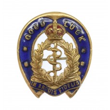 Royal Army Medical Corps (R.A.M.C.) Good Luck Horseshoe Sweetheart Brooch