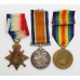 WW1 1914-15 Star Medal Trio - Sjt. D.J. Comtesse, North Staffordshire Regiment