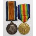 WW1 British War & Victory Medal Pair with Hallmarked Silver LMS Railway Ambulance Centre Medallion - Pte. J. Till, Royal Army Medical Corps & Royal Engineers (Railways)