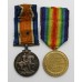 WW1 British War & Victory Medal Pair with Hallmarked Silver LMS Railway Ambulance Centre Medallion - Pte. J. Till, Royal Army Medical Corps & Royal Engineers (Railways)