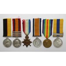 Queen's Sudan Medal, QSA (3 Clasps), WW1 1914-15 Star Trio and Khedives Sudan Clasp - Khartoum) Medal Group of Six - Pte. - A.Sjt. W. Preston, Grenadier Guards & Royal Fusiliers