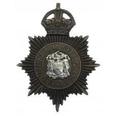 Birmingham City Police Night Helmet Plate - King's Crown