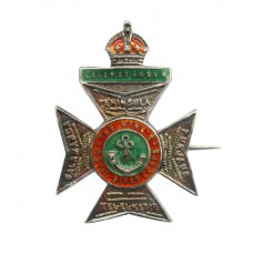 King's Royal Rifle Corps (K.R.R.C.) Silver & Enamel Sweetheart Brooch 