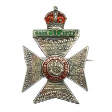King's Royal Rifle Corps (K.R.R.C.) Sterling Silver & Enamel Sweetheart Brooch 