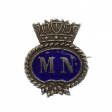 Merchant Navy Silver & Enamel Sweetheart Brooch