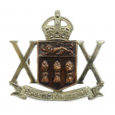 Canadian 20th Saskatchewan Dragoons (Armoured) Cap Badge - King's Crown