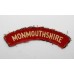 WW2 Monmouthshire Regiment (MONMOUTHSHIRE) Printed Shoulder Title