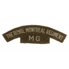 Royal Montreal Regiment Machine Gun (THE ROYAL MONTREAL REGIMENT/MG) Cloth Shoulder Title