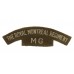 Royal Montreal Regiment Machine Gun (THE ROYAL MONTREAL REGIMENT/MG) Cloth Shoulder Title