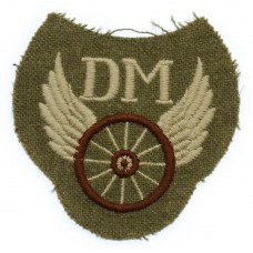 British Army Driver Mechanic (D.M.) Winged Wheel Cloth Proficiency Arm Badge
