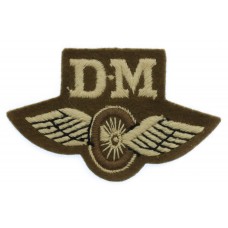 British Army Driver Mechanic (D.M.) Winged Wheel Cloth Proficiency Arm Badge