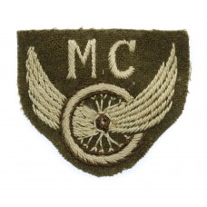 British Army Motor Cyclists (M.C.) Winged Wheel Cloth Proficiency Arm Badge