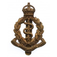 Royal Army Medical Corps (R.A.M.C.) Brass Cap Badge - King's Crown