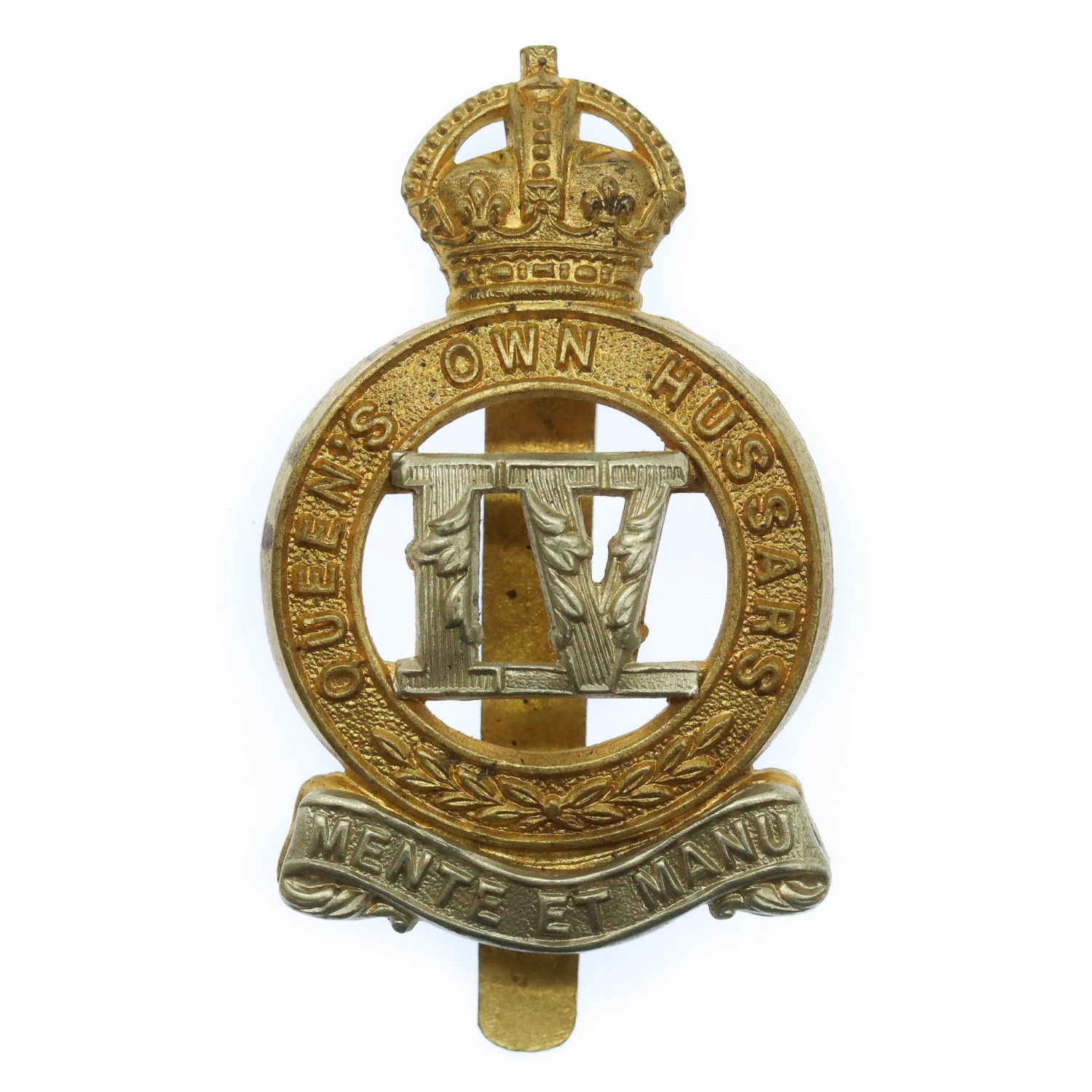 4th Queen's Own Hussars Cap Badge - King's Crown