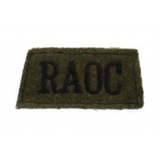 Royal Army Ordnance Corps (R.A.O.C.) WW2 Cloth Slip On Shoulder Title