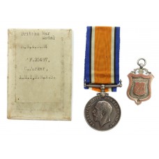 WW1 British War Medal (Sole Entitlement) with Box of Issue and Hallmarked Silver Naval Sports Cranwell Winners Medallion - A.M.1 C. Parker, Royal Naval Air Service