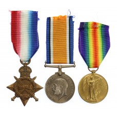 WW1 1914-15 Star Medal Trio - Pte. W.E. Eggatt, York & Lancaster Regiment