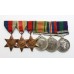 WW2 and General Service Medal (Clasp - Palestine 1945-48) Medal Group of Six - Cpl. J.E. Davis, 9th Lancers