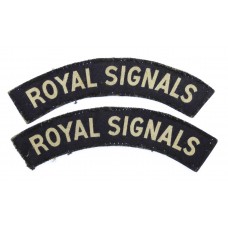 Pair of Royal Signals (ROYAL SIGNALS) Printed Shoulder Titles
