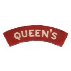 Queen's Royal West Surrey Regiment (QUEEN'S) WW2 Painted Shoulder Title