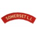 Somerset Light Infantry (SOMERSET L.I.) WW2 Printed Shoulder Title