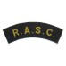 Royal Army Service Corps (R.A.S.C.) WW2 Printed Shoulder Title