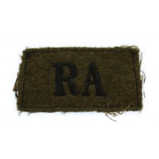 Royal Artillery (R.A.) WW2 Cloth Slip On Shoulder Title