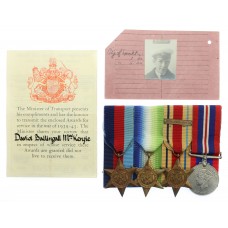 WW2 Merchant Navy Group of Four with Condolence Slip - 2nd Officer David Ballingall Mackenzie, Merchant Navy