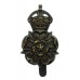 Yorkshire Dragoons Blackened Brass Cap Badge - King's Crown